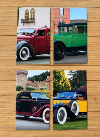 4 Car Themed Envelopes -  recycled from calendarPages