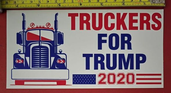 One Truckers For Trump 2020 Sticker