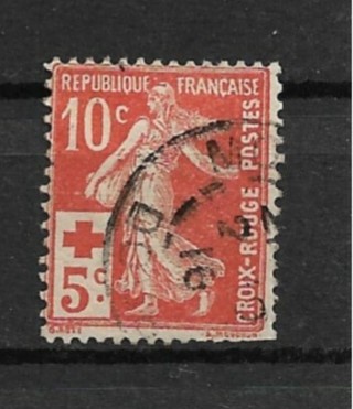 1914 France ScB2 10c + 5c Sower used