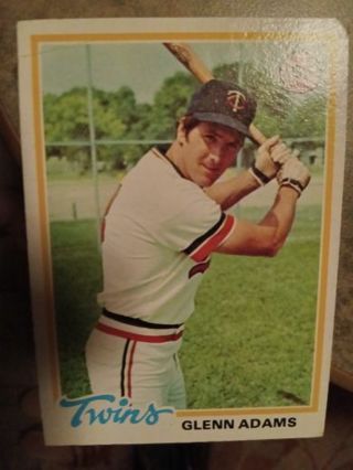 1978 TOPPS GLENN ADAMS MINNESOTA TWINS BASEBALL CARD# 497