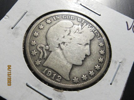 ★★ 1912-D BARBER HALF DOLLAR VG ★★ **90% SILVER**