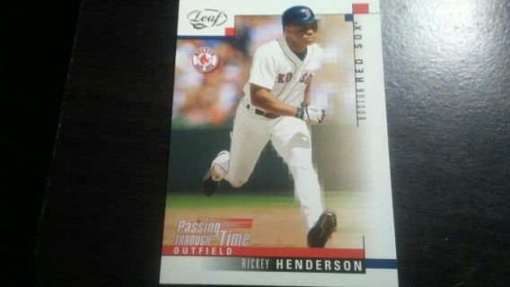 2003 LEAF PASSING THE TIME RICKEY HENDERSON RED SOX/ATHLETICS BASEBALL CARD# 259