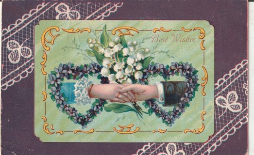Vintage Used Postcard: Pre Linen: Best Wishes