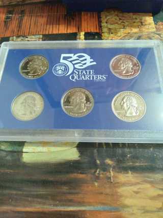 2002 State Quarters Proof Set 5 Coins Total