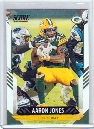 Aaron Jones, 2021 Panini Score Card #139, Green Bay Packers, (EL2