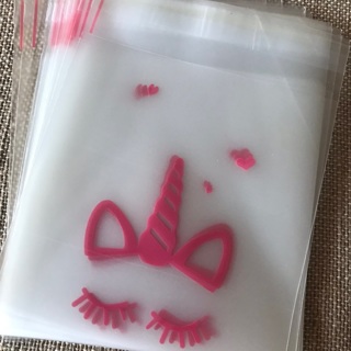 20 Pink Unicorn 4” Cello Bags, Free Mail 