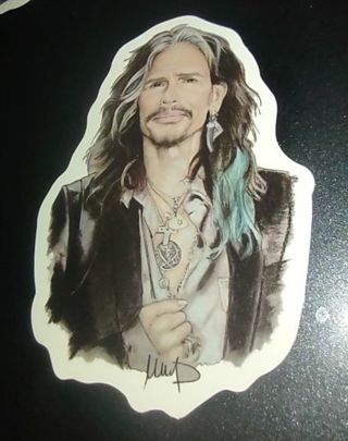 Aerosmith Steven Tyler laptop sticker for Laptop / Xbox One PS4 Water bottle guitar suitcase toolbox