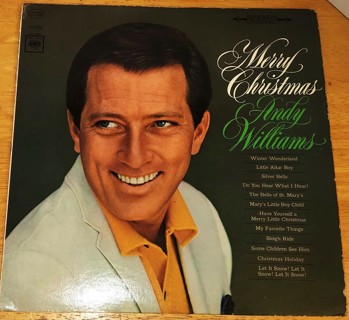 1965 "Merry Christmas" ANDY WILLIAMS LP #CS 9220 Columbia Records - VG pre-owned condition