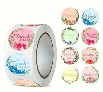 ↗️NEW⭕(8) 1" FLORAL THANK YOU STICKERS!!