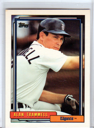 Alan Trammell, 1992 Topps Card #120, Detroit Tigers, Hall of Famer, (L3