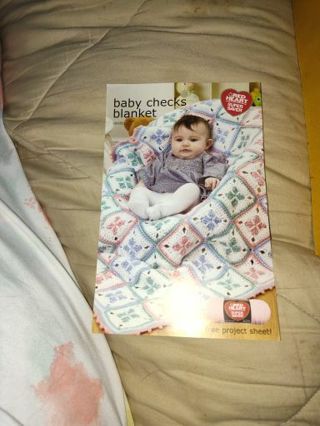 Red Heart Baby Checks Blanket Pattern