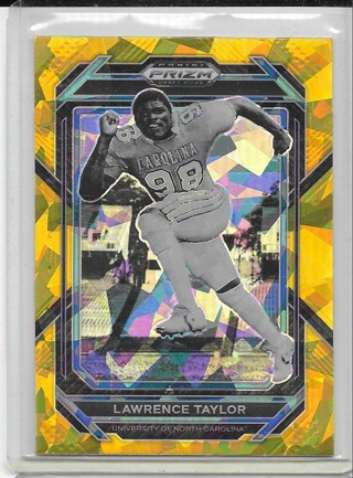 Lawrence Taylor 2023 Prizm DRaft Prizms Gold Ice #68