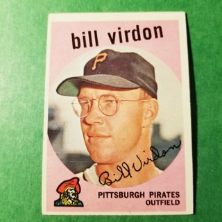 1959 - TOPPS BASEBALL CARD NO. 190 - BILL VIRDON - PIRATES