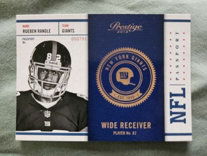 2012 Panini Prestige NFL Passport Rueben Randle