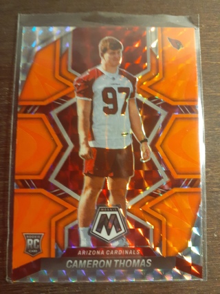 Rookie ~ CAMERON THOMAS 2022 Mosaic Football MOSAIC ORANGE Prizm 