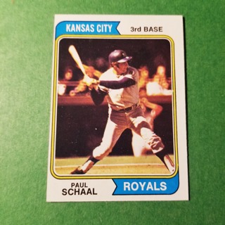 1974 - TOPPS BASEBALL CARD NO. 514 - PAUL SCHAAL - ROYALS - EXMT/NRMT