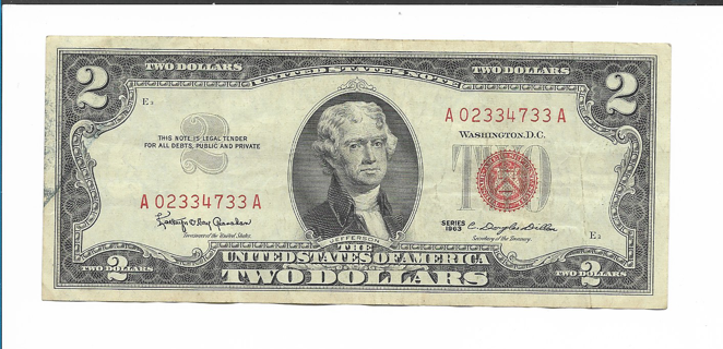 Vintage Series 1963 Red Seal $2 Note