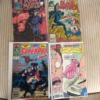 4 Great Comics Bevis & Butthead, Super Pro, B.Panther lit A-15