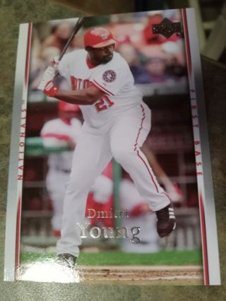 2007 UPPER DECK DMITRI YOUNG WASHINGTON NATIONALS BASEBALL CARD# 1007