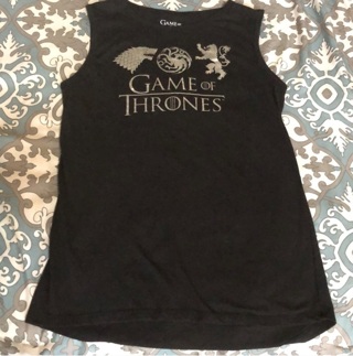 EUC Game of thrones black top/muscle tee size L