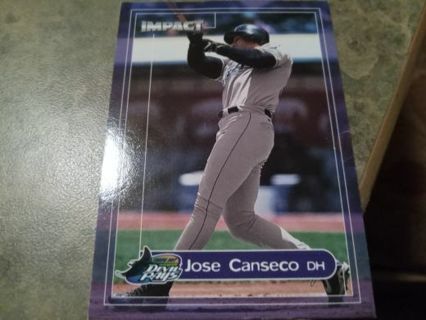 2000 SKYBOX IMPACT JOSE CANSECO TAMPA BAY DEVIL RAYS BASEBALL CARD# 2