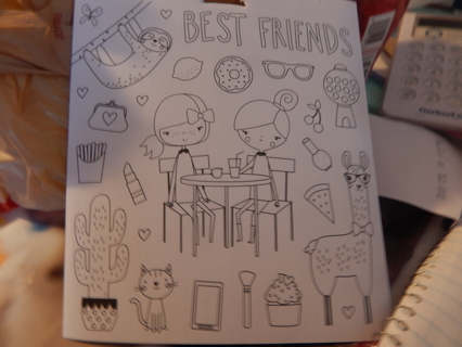 Fun new stickers.  COLOR your own "BEST FRIENDS" Stickers!!!