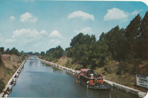 Vintage Unused Postcard: w: New York State Barge Canal, Albany to Buffalo, NY