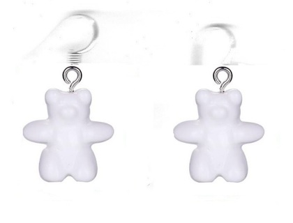 SP WHITE GUMMY BEAR EARRINGS (PLEASE READ DESCRIPTION