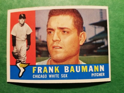 1960 - TOPPS EXMT - NRMT BASEBALL - CARD NO. 306 - FRANK BAUMANN - WHITE SOX