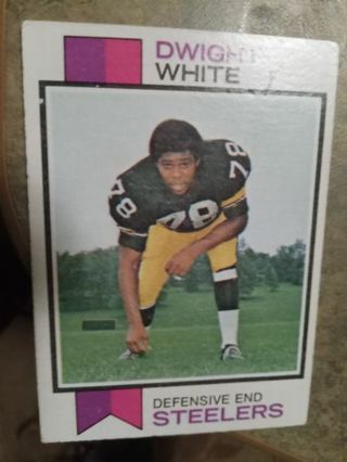 1973 TOPPS DWIGHT WHITE PITTSBURGH STEELERS FOOTBALL CARD# 140