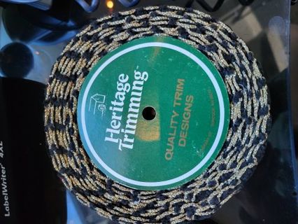 Heritage Trimming- BLK & GOLD- for sewing crafts- the entire roll