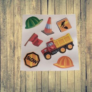 Vintage Stickers - Construction Vehicles