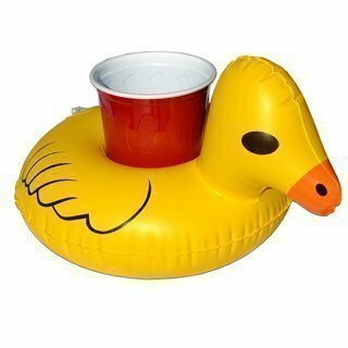 Inflatable Duck Drink Coaster.