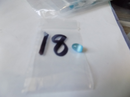 Sky blue large oval cats eye bead # 18