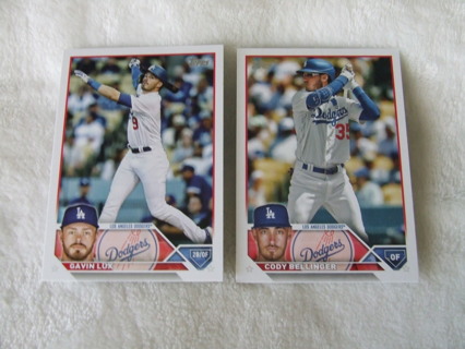 2023 Los Angeles Dodgers Topps Team Card Lot of 2