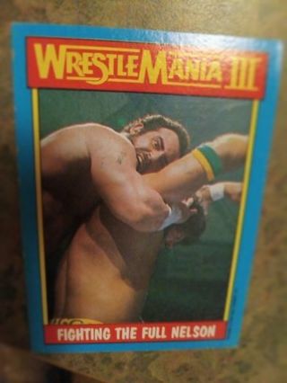 1987 TITAN SPORTS WRESTLE MANIA III FIGHTING THE FULL NELSON WRESTLING TRADING CARD# 51