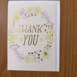 Thank You Note Card ~ Last One!