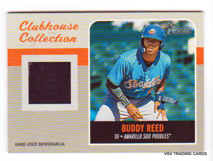 Buddy Reed, 2019 Topps Clubhouse RELIC Card #CCR-BRE, Amarillo Sod Poodles Los Angeles Dodgers (LB22