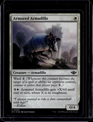 Armored Armadillo - 3 - Foil - OTJ - NM - MTG - Magic the Gathering