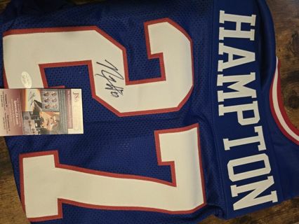 New York Giants Rodney Hampton Autographed Jersey JSA Certified