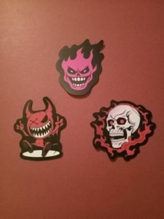 3pc skull devil stickers