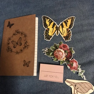 Pocket Journal Kit with Starter Embellishments , Free Mail