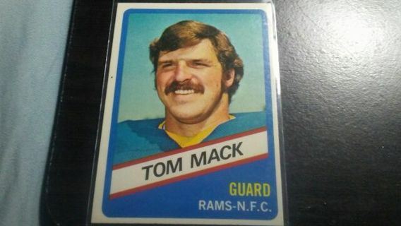 RARE ORIGINAL 1976 TOPPS WONDER BREAD ALL STAR SERIES TOM MACK LOS ANGELES RAMS FOOTBALL CARD# 10