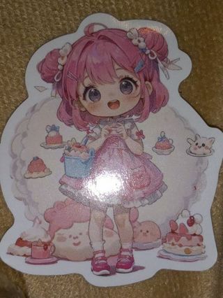 Anime Cute nice 1⃣ vinyl sticker no refunds regular mail only Very nice quality!