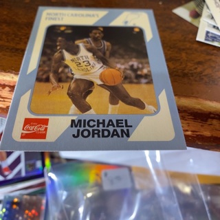 1989 colligate coll Coca Cola North Carolina’s finest Michael Jordan basketball card 