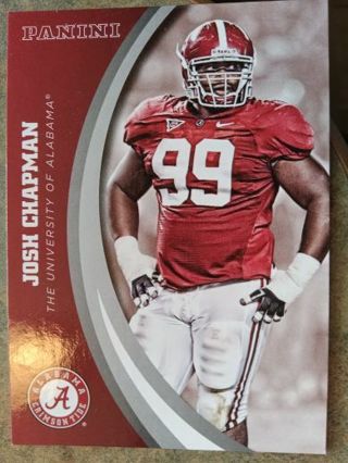 2015 PANINI JOSH CHAPMAN ALABAMA CRIMSON TIDE COLLEGE TEAM COLLECTION FOOTBALL CARD# 44