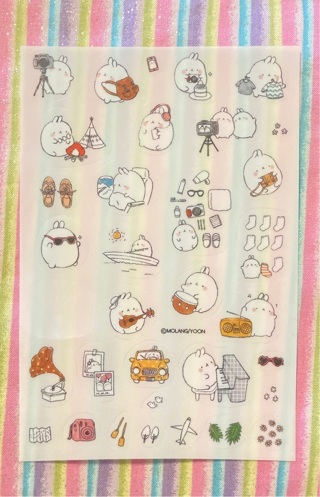 Kawaii Molang stickers 