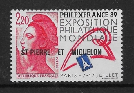 1988 St Pierre & Miquelon Sc510 PHILEXFRANCE '89 MNH