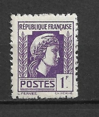 1944 France Sc484 1F Marianne MH