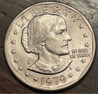 1979 D Susan B Anthony Narrow Rim Far Date About Uncirculated 